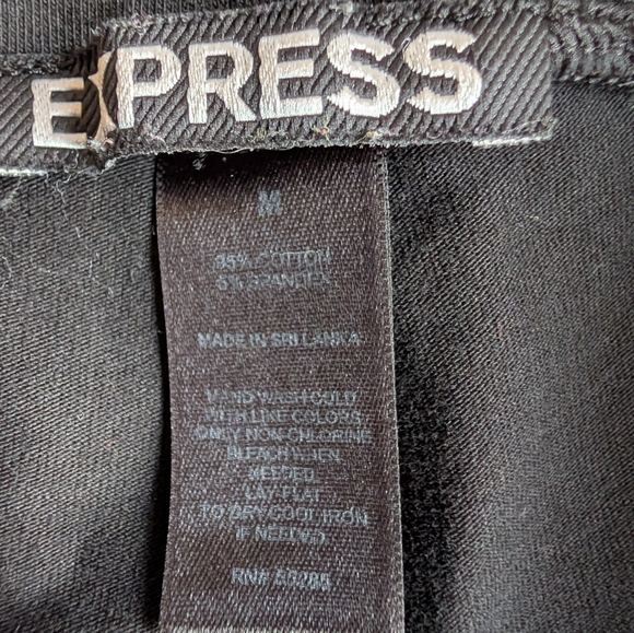 Express Black Distressed Ripped Leggings Grunge Punk Alt Aesthetic Size M - Picture 5 of 5